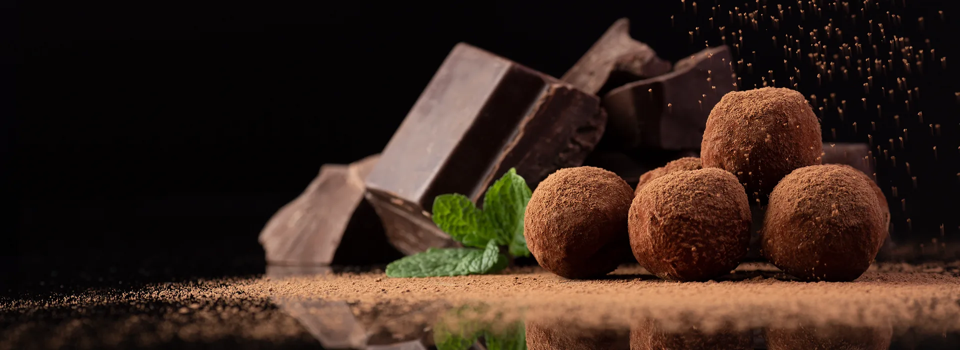 Faded background image of confectionery